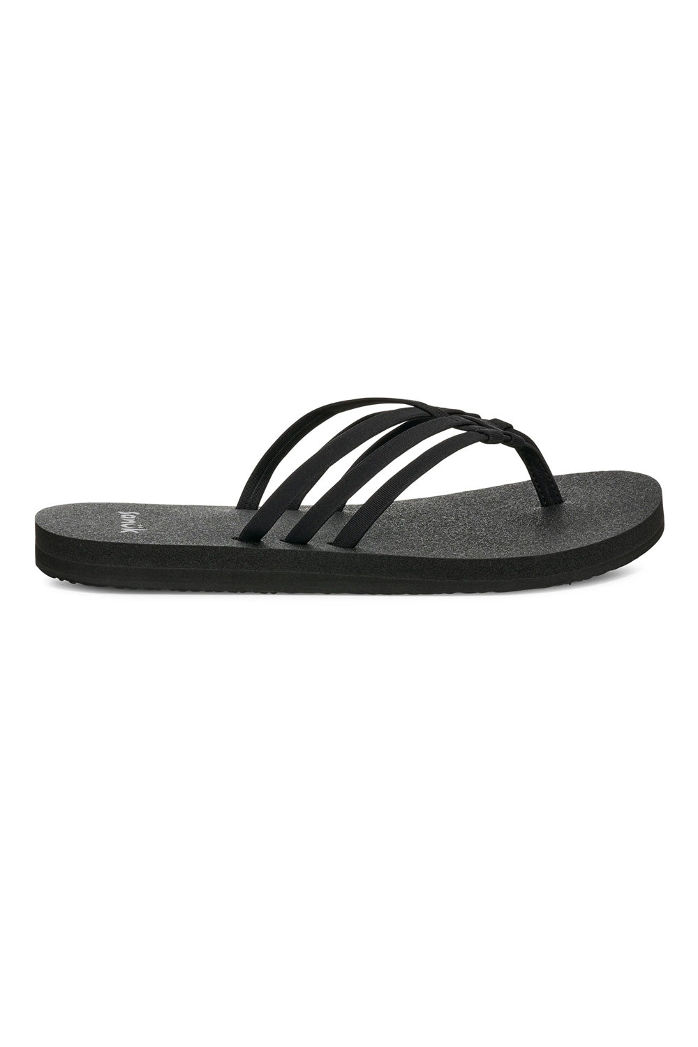 Sanuk Yoga Sandy Flip Flops for Women in Black