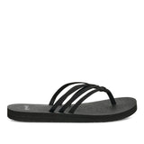 Sanuk Yoga Sandy Flip Flops for Women in Black