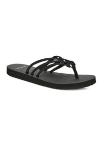Sanuk Yoga Sandy Flip Flops for Women in Black