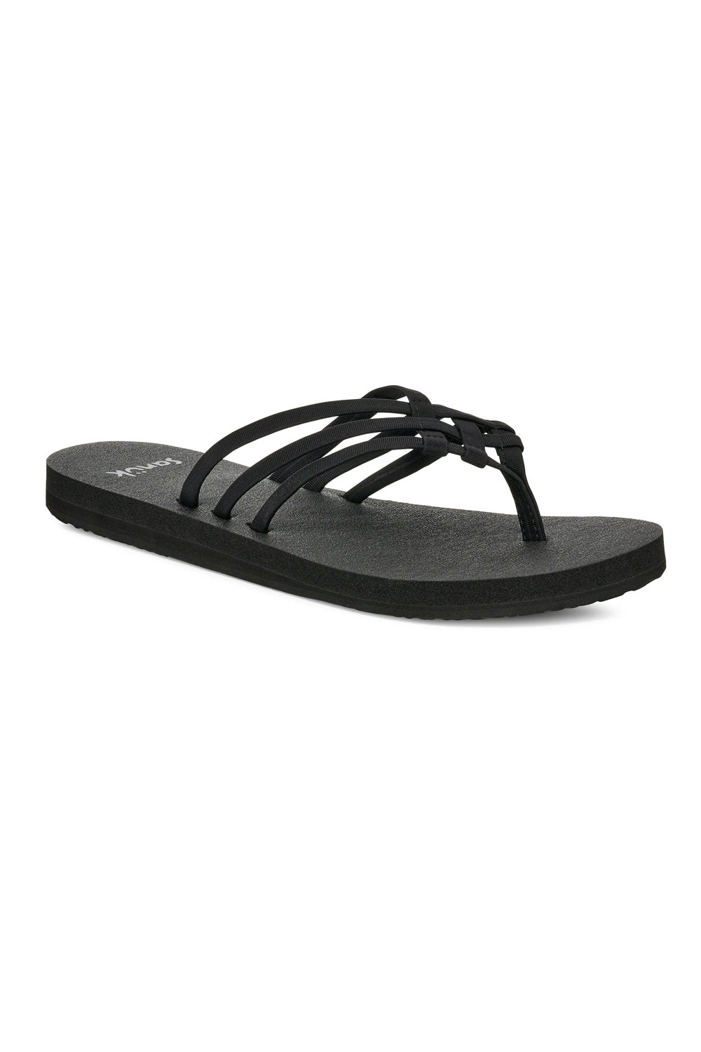 Sanuk Yoga Sandy Flip Flops for Women in Black