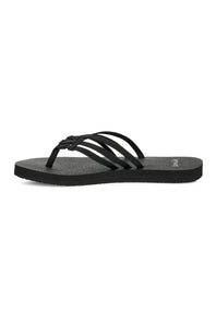 Sanuk Yoga Sandy Flip Flops for Women in Black