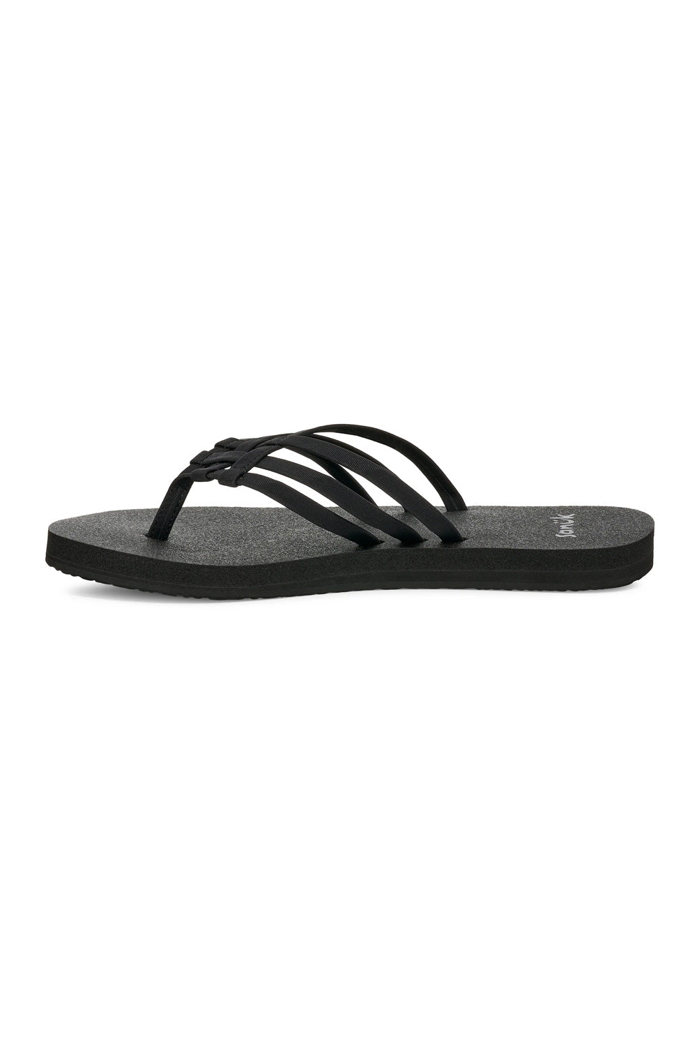 Sanuk Yoga Sandy Flip Flops for Women in Black