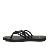Sanuk Yoga Sandy Flip Flops for Women in Black