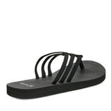 Sanuk Yoga Sandy Flip Flops for Women in Black