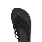 Sanuk Yoga Sandy Flip Flops for Women in Black
