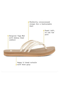 Sanuk Yoga Sandy Flip Flops for Women in Black