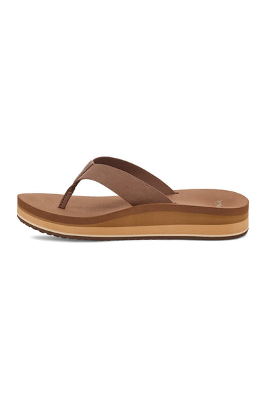 Sanuk Highland Heeled Flip Flops for Women in Brown