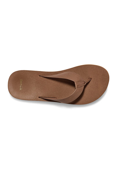 Sanuk Highland Heeled Flip Flops for Women in Brown