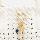 Sardine Blue Heart Purse Charm in Gold