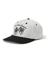 Seager Los Rios Canvas Snapback Hat for Men in Cream/Black