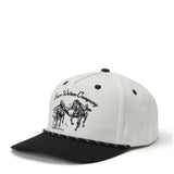 Seager Los Rios Canvas Snapback Hat for Men in Cream/Black