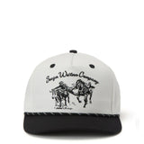 Seager Los Rios Canvas Snapback Hat for Men in Cream/Black