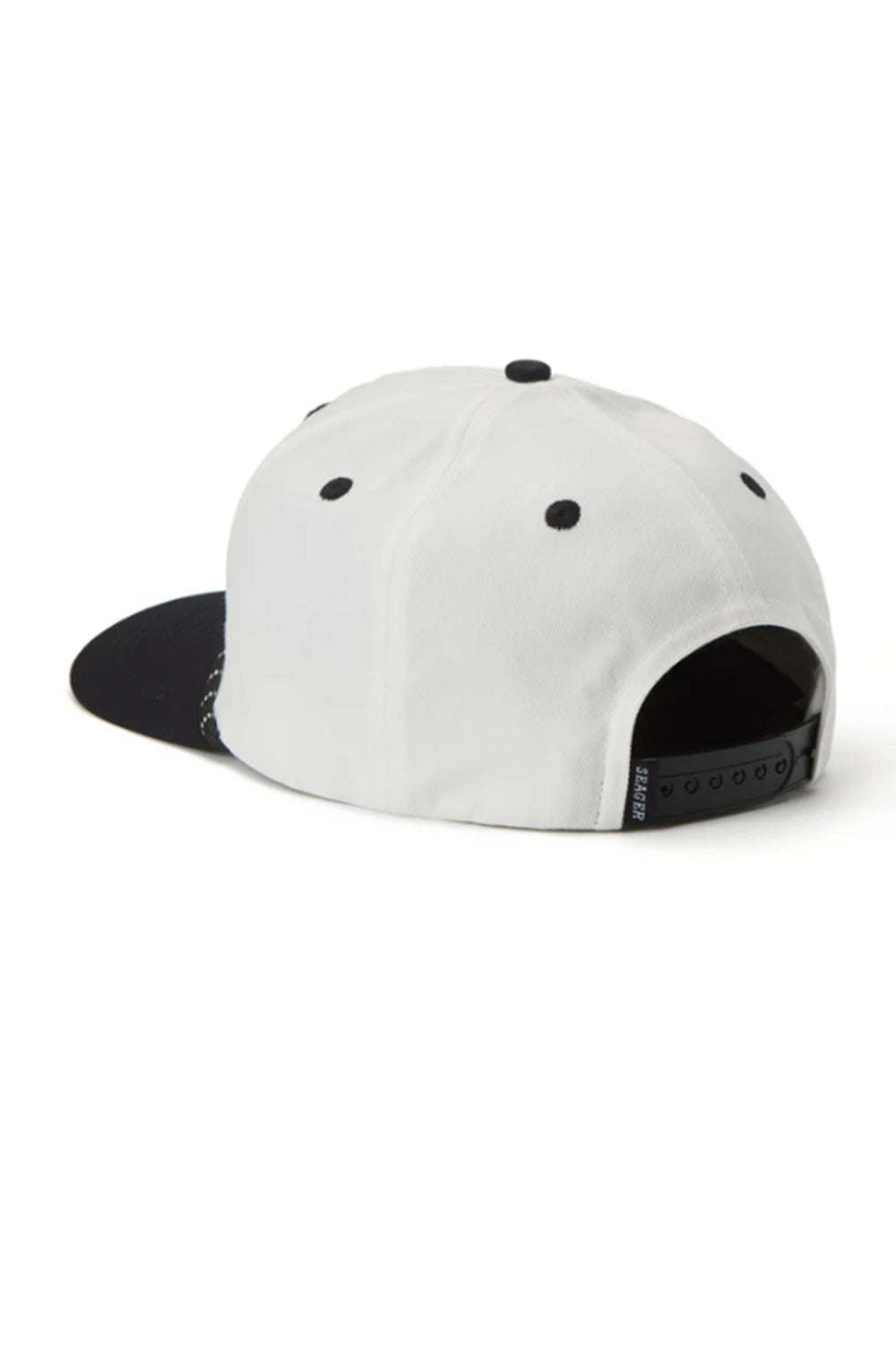Seager Los Rios Canvas Snapback Hat for Men in Cream/Black