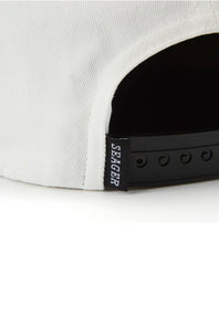 Seager Los Rios Canvas Snapback Hat for Men in Cream/Black