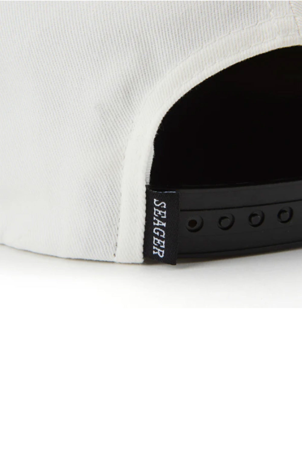 Seager Los Rios Canvas Snapback Hat for Men in Cream/Black
