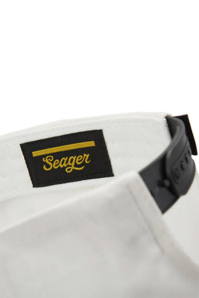 Seager Los Rios Canvas Snapback Hat for Men in Cream/Black