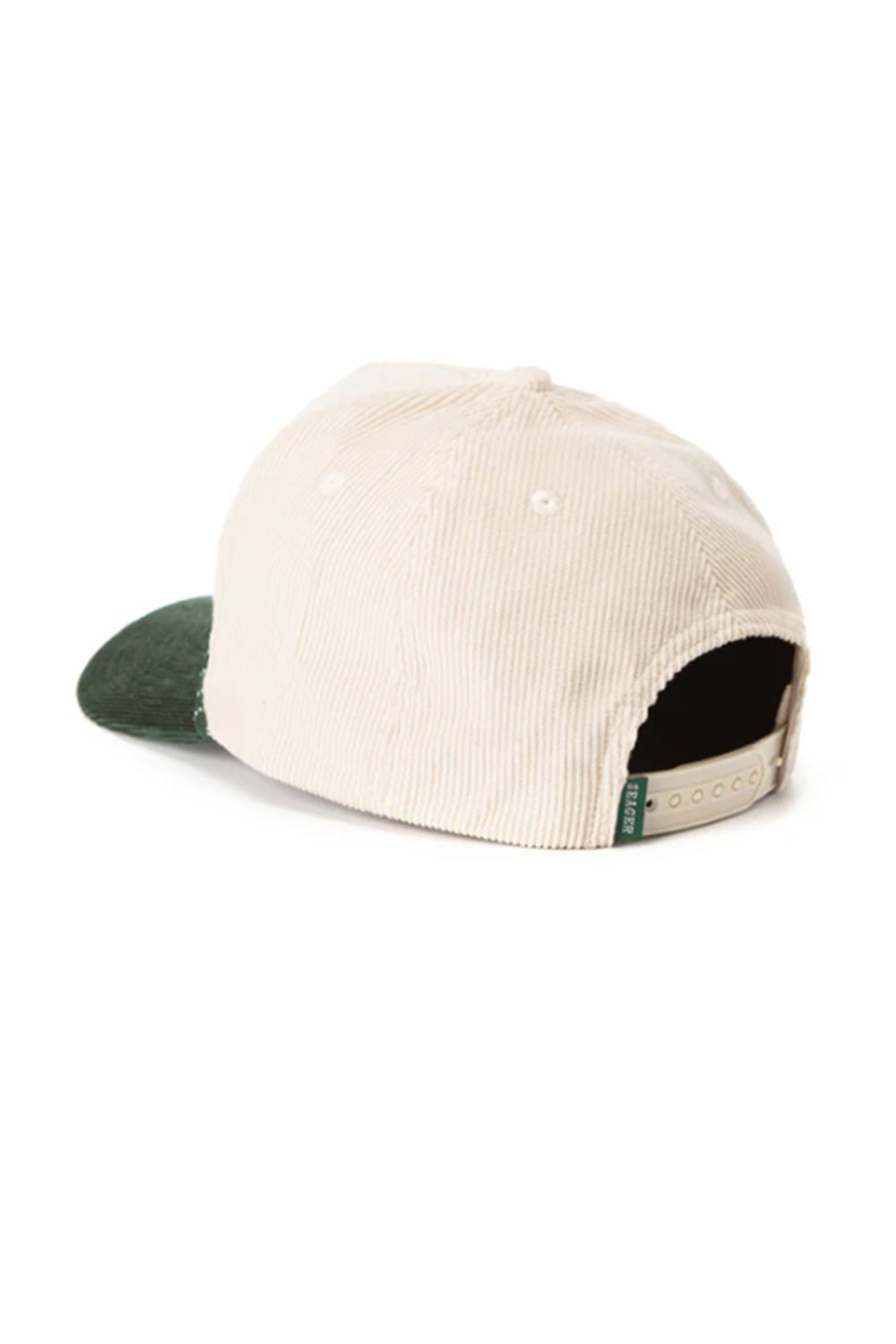 Seager Los Rios Corduroy Snapback Hat for Men in Natural/Green
