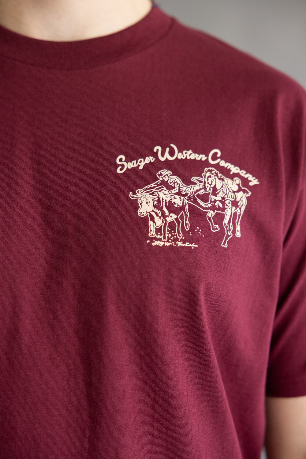 Seager Los Rios T-Shirt for Men in Burgundy