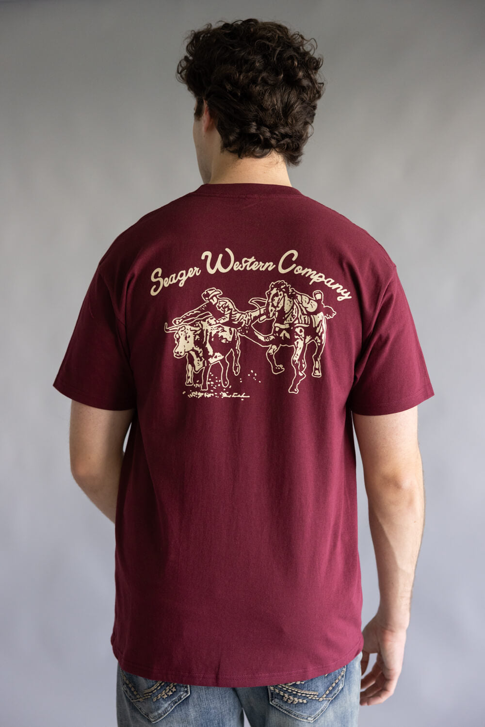 Seager Los Rios T-Shirt for Men in Burgundy