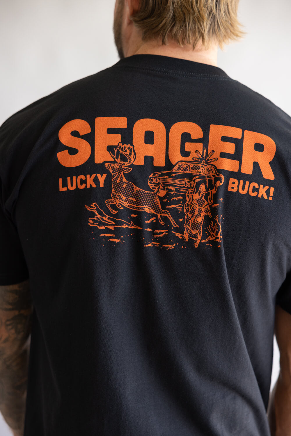 Seager Lucky Buck T-Shirt for Men in Black