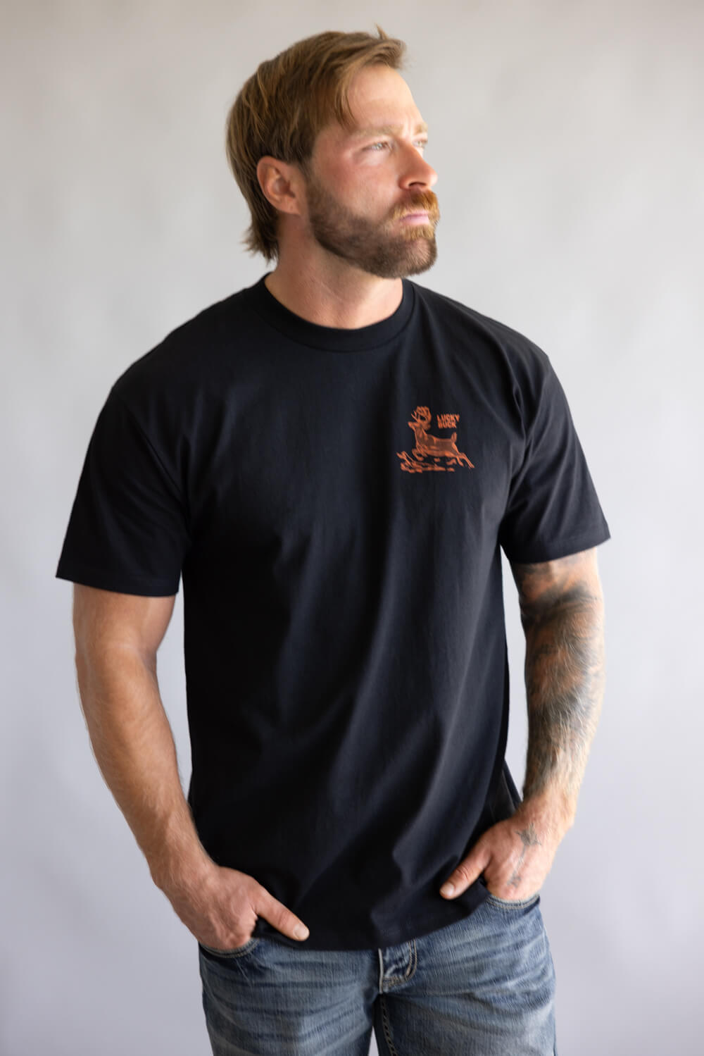 Seager Lucky Buck T-Shirt for Men in Black