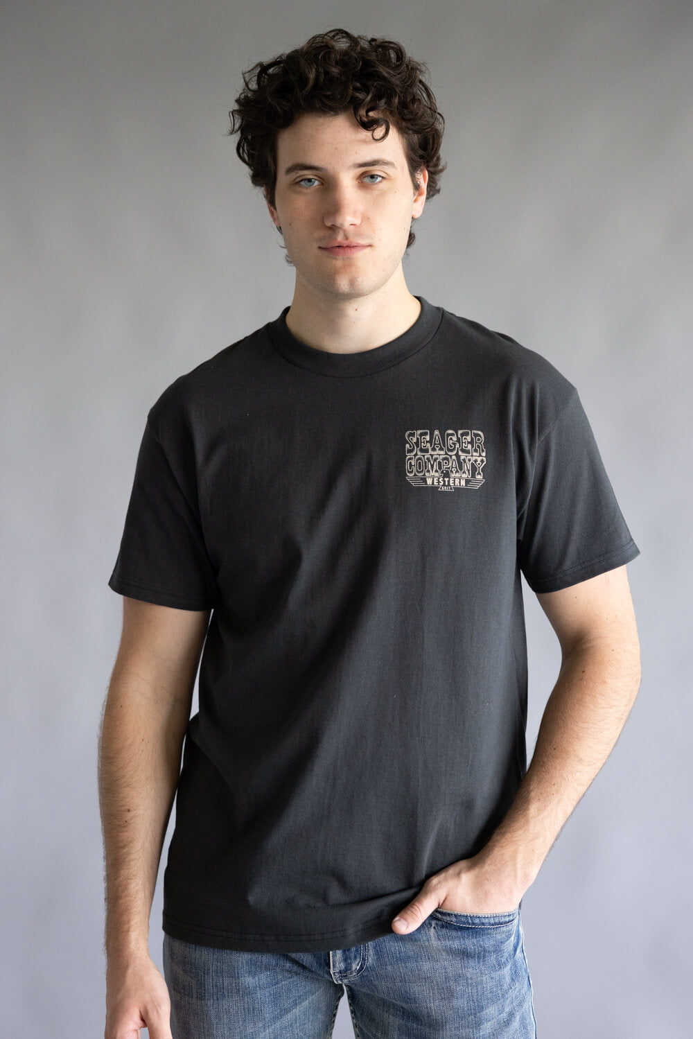 Seager Rattler Tee for Men in Black