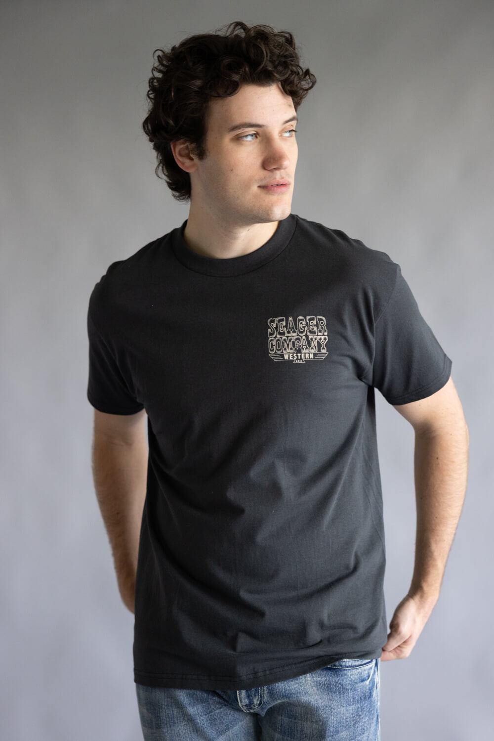 Seager Rattler Tee for Men in Black