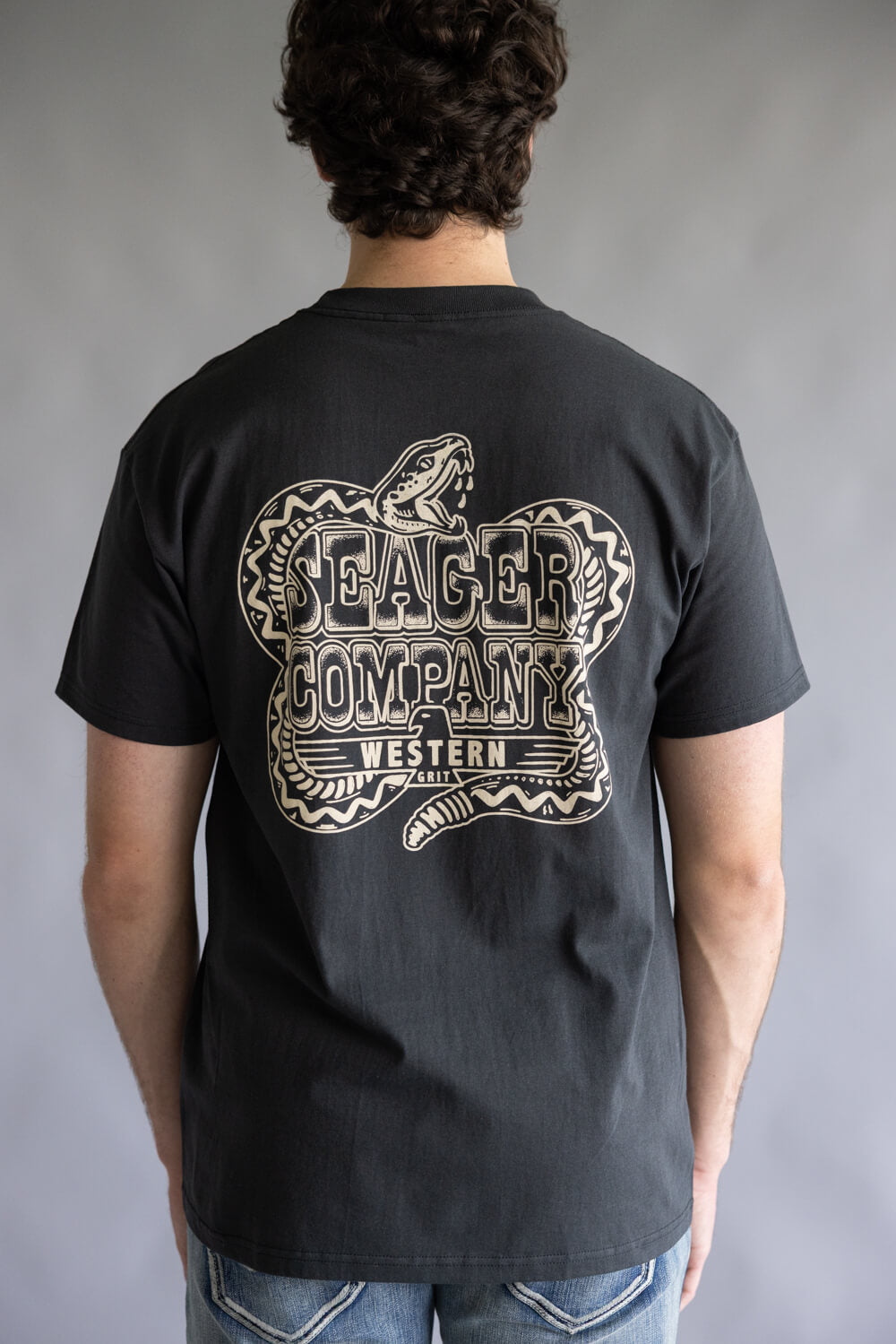 Seager Rattler Tee for Men in Black