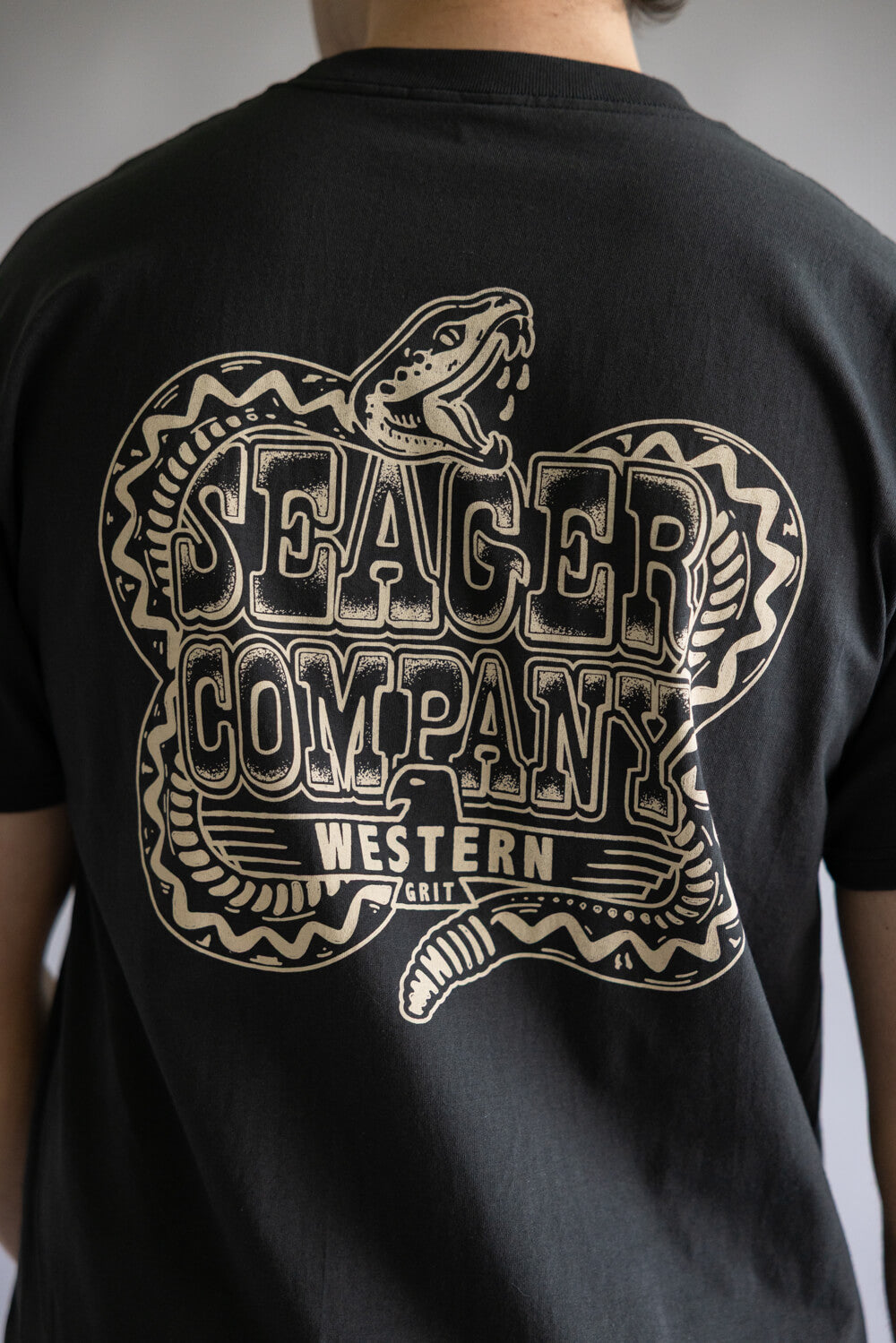 Seager Rattler Tee for Men in Black