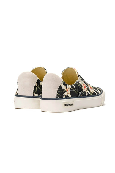 SeaVees Hawthorne Slip On Sneakers for Men in Black Star Orchid