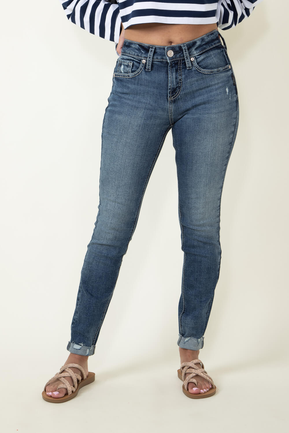 JEN　リンカ８枚 Silver Jeans Suki Skinny Distressed Jeans for Women