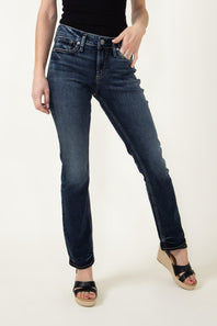 Silver Jeans Suki Mid Rise Straight Jeans for Women