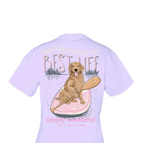 Simply Southern Womens Shirts Best Life T-Shirt for Girls in Purple
