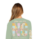 Simply Southern Long Sleeve North Carolina T-Shirt for Women in Sage