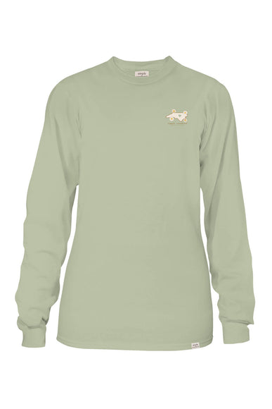 Simply Southern Long Sleeve North Carolina T-Shirt for Women in Sage