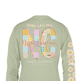 Simply Southern Long Sleeve North Carolina T-Shirt for Women in Sage