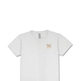 Girls Simply Southern Youth Camo Bow T-Shirt for Girls in Light Grey 
