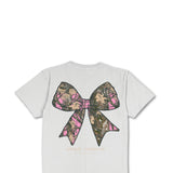 Girls Simply Southern Youth Camo Bow T-Shirt for Girls in Light Grey 
