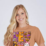 Womens Simply Southern Hey Boo T-Shirt for Women in Chestnut Brown