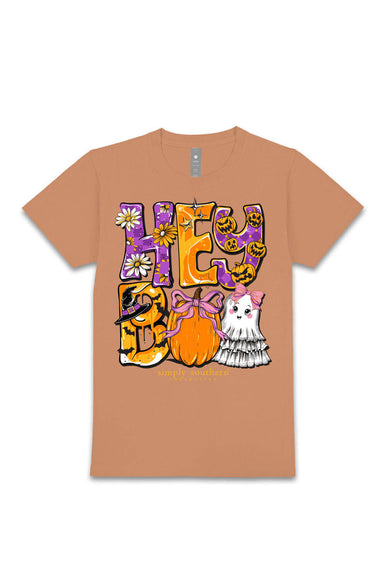 Womens Simply Southern Hey Boo T-Shirt for Women in Chestnut Brown