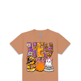 Simply Southern Youth Girls Shirt Hey Boo T-Shirt for Girls in Chestnut Brown