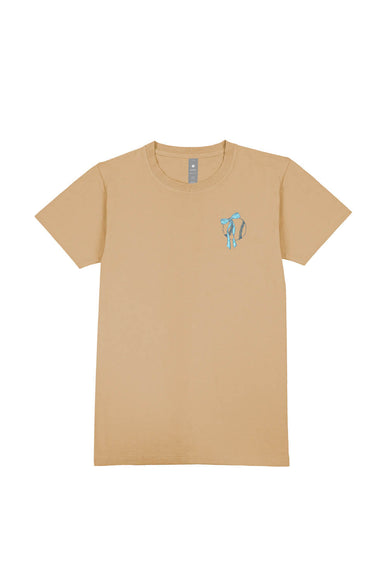 Simply Southern Shirts Patched Baseball T-Shirt for Women in Khaki