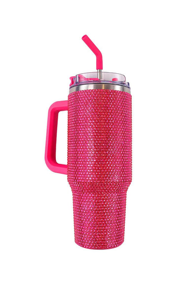 Simply Southern Sequin 40oz Tumbler in Hot Pink 