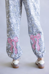 Simply Southern Alice Bow Jogger for Women in Grey Camo | PP-0225-PNT-ALICE-CAMO