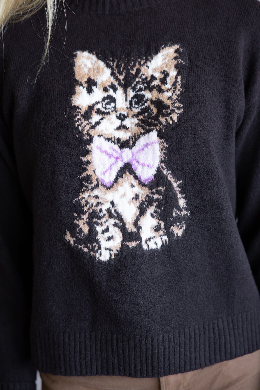 ニット/セーター treat urself Treat cat sweater Shishi Button up Cat Sweater Crochet Pattern - Detailed