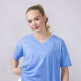 Simply Southern Basic V-Neck Slub T-Shirt for Women in Blue 