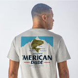 Mens Simply Southern Shirts Bass T-Shirt for Men in Grey