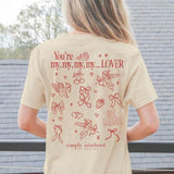 Simply Southern You’re My Lover T-Shirt for Women in Natural