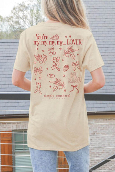 Simply Southern You’re My Lover T-Shirt for Women in Natural