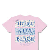 Simply Southern Plus Size Beach Days T-Shirt for Women in Light Pink